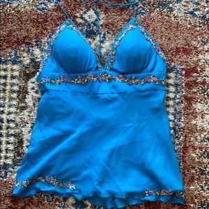 Jovani silk beaded top